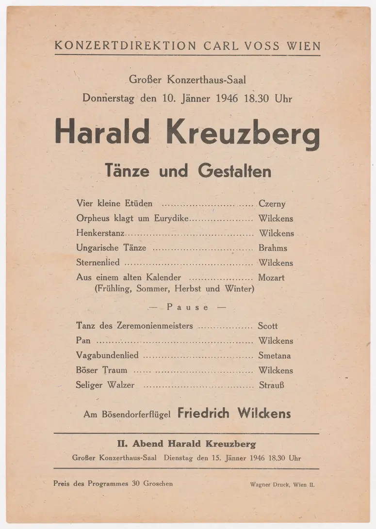 Tänze und Gestalten Harald Kreutzberg