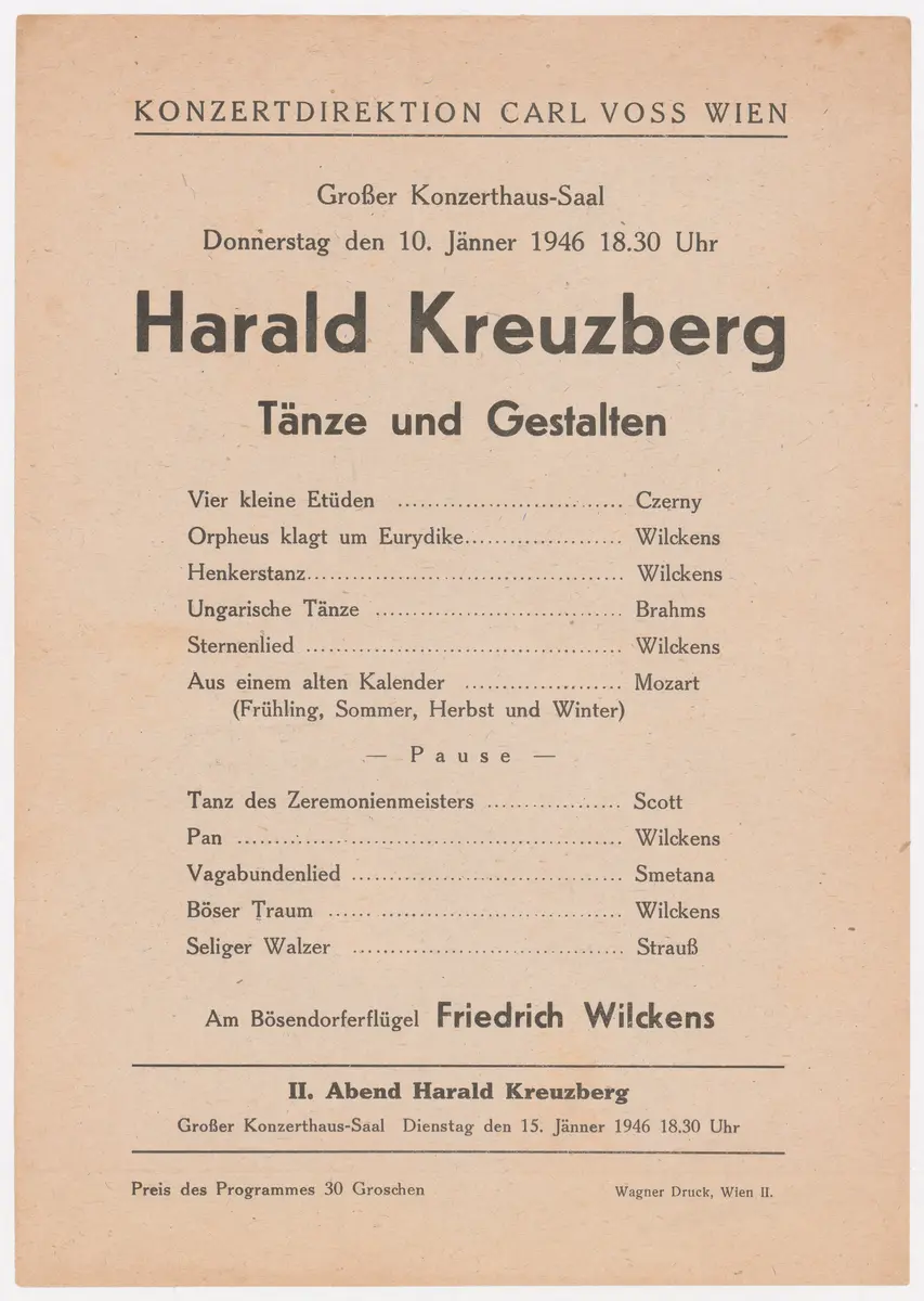 Tänze und Gestalten Harald Kreutzberg