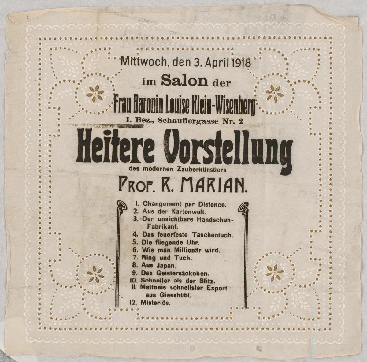 Heitere Vorstellung des modernen Zauberkünstlers