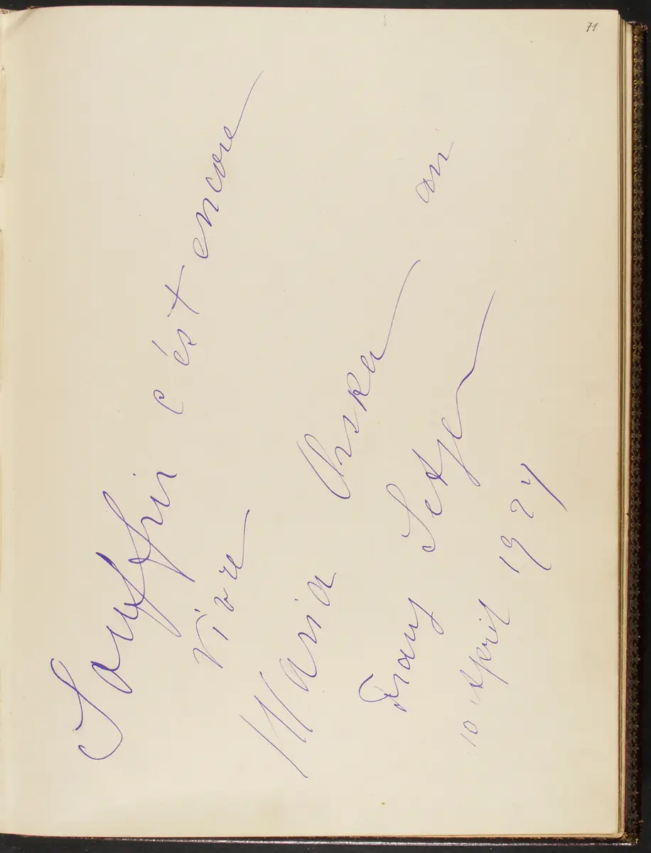 Gästebuch. Atelier Franz-Xaver Setzer, Wien