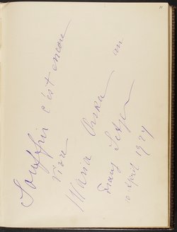Gästebuch. Atelier Franz-Xaver Setzer, Wien