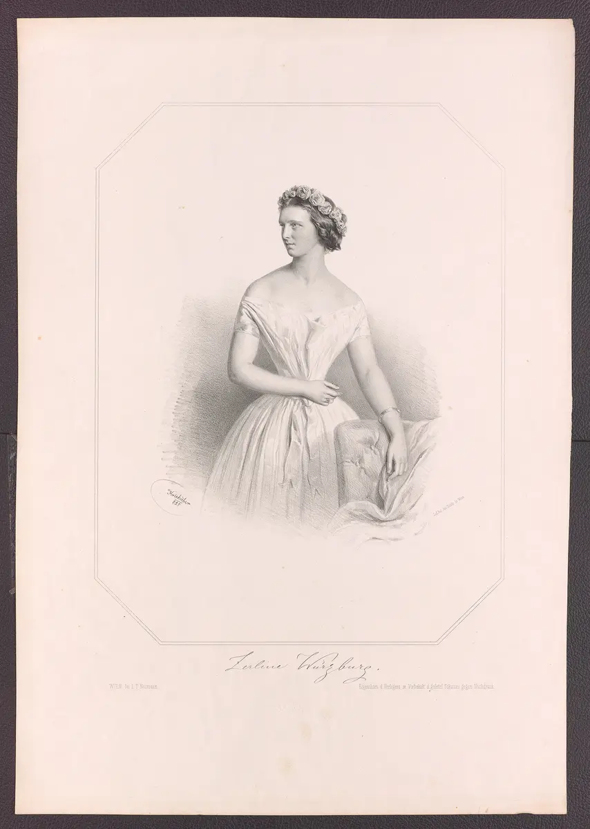 Zerline Gabillon, Titel in Vorlageform: Zerline Würzburg, Verweis auf Stücktitel: Der Fechter von Ravenna