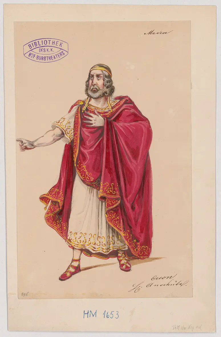 Medea, Titel der Serie: Figurinen des k.k. Hof-Burgtheaters