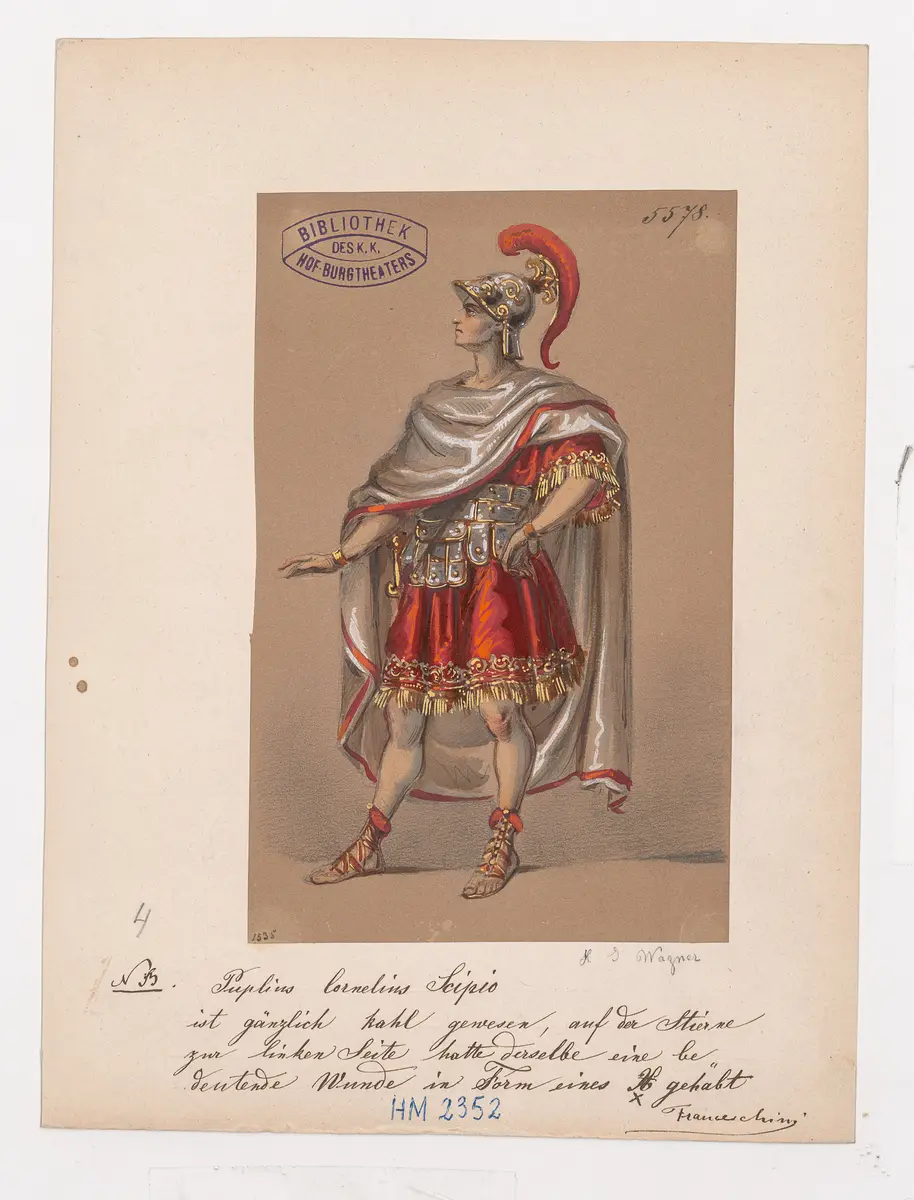 Sophonisbe, Titel der Serie: Figurinen des k.k. Hof-Burgtheaters