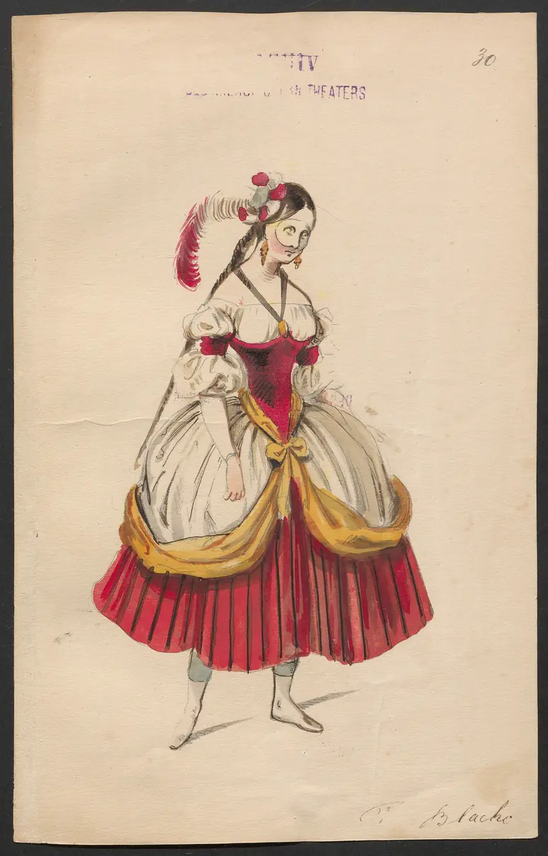 Paquita, Titel der Serie: Figurinen des k.k. Hofoperntheaters