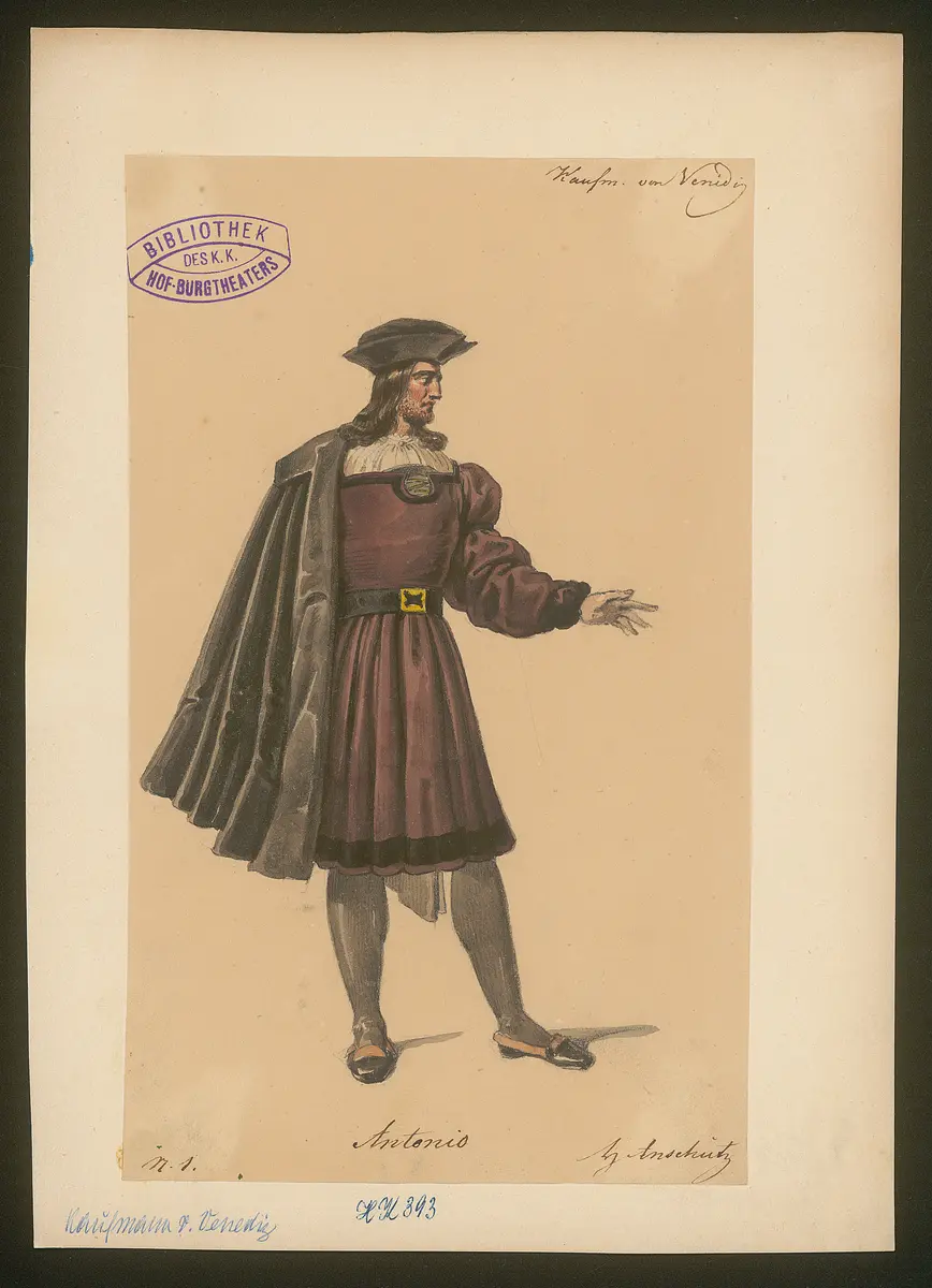 Der Kaufmann von Venedig, Originaltitel: The Merchant of Venice, Titel der Serie: Figurinen des k.k. Hof-Burgtheaters