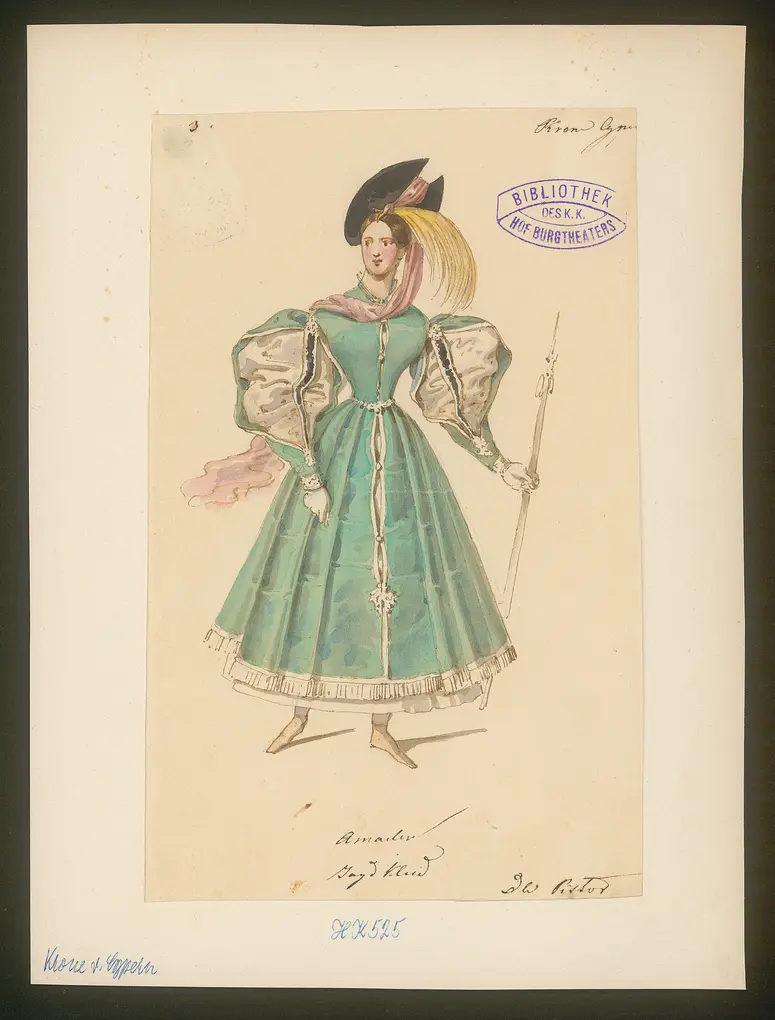 Die Krone von Cypern, Titel der Serie: Figurinen des k.k. Hof-Burgtheaters