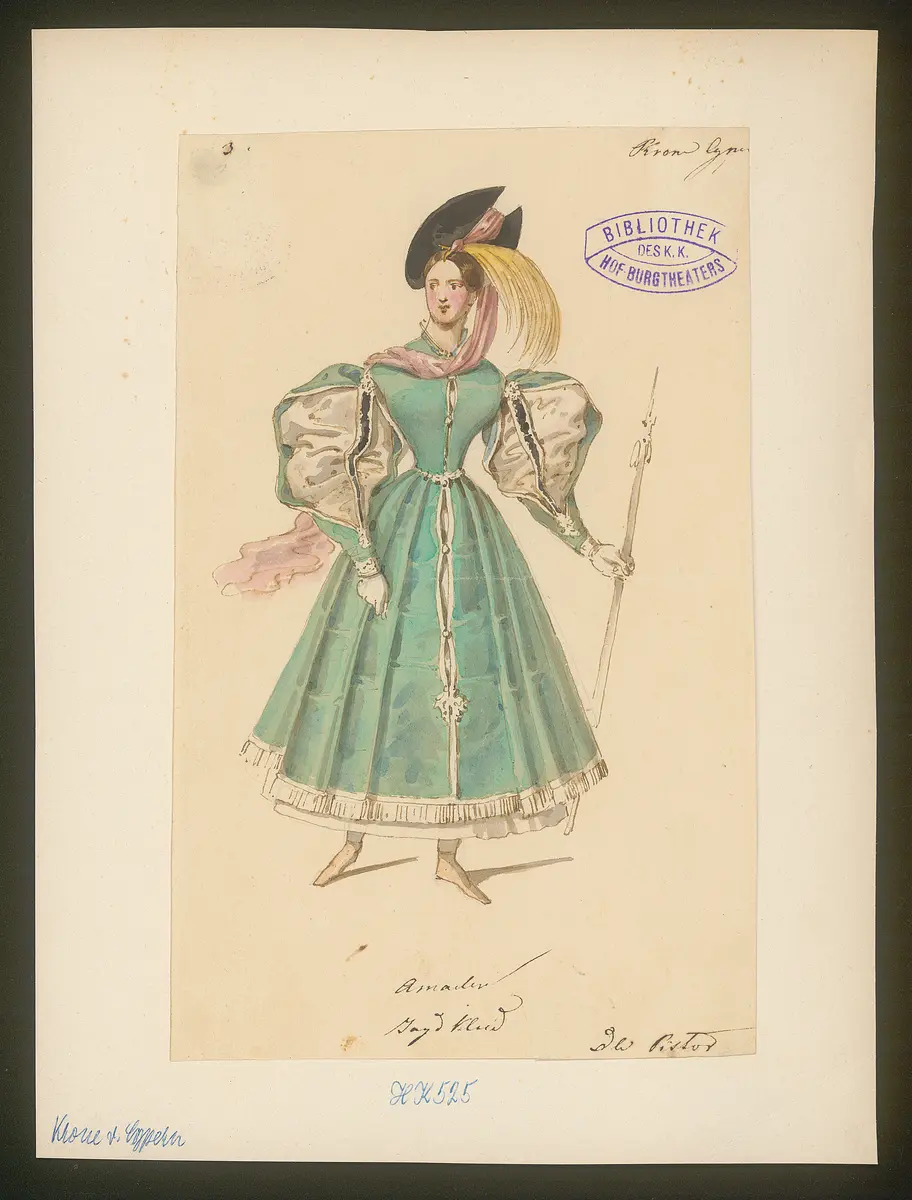 Die Krone von Cypern, Titel der Serie: Figurinen des k.k. Hof-Burgtheaters