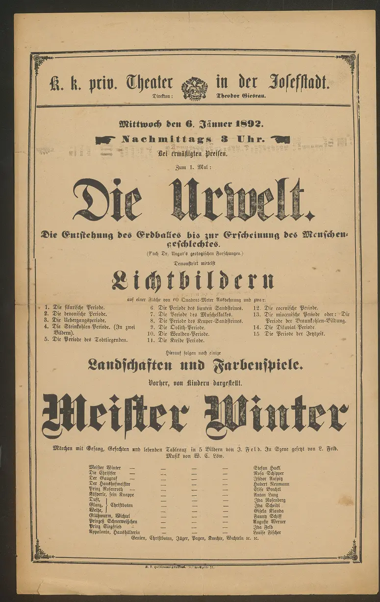 Die Urwelt, Meister Winter