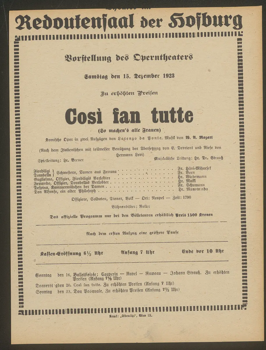 Cosi fan tutte