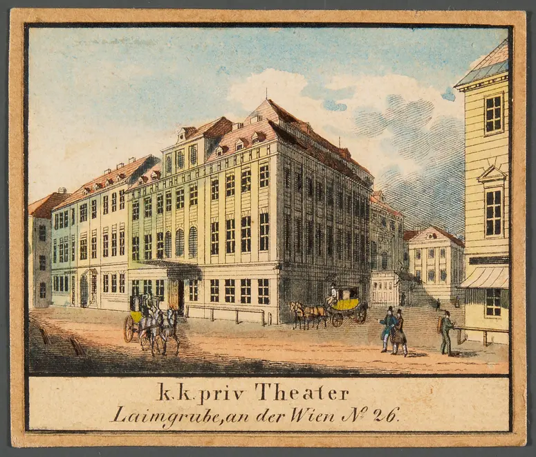 Wien, Theater an der Wien, Titel in Vorlageform: k.k. priv. Theater Laimgrube, an der Wien No. 26