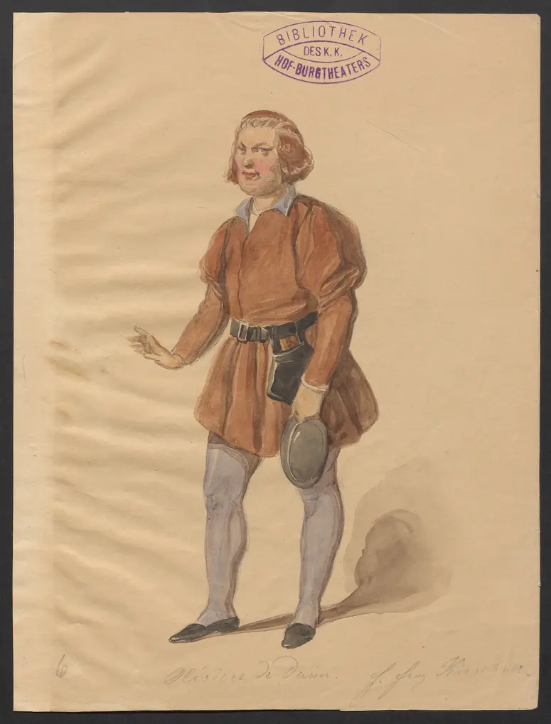 Gringoire, Titel der Serie: Figurinen des k.k. Hof-Burgtheaters