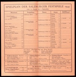 Salzburger Festspiele 1945, Verweis auf Stücktitel: Die Entführung aus dem Serail, Verweis auf Stücktitel: Tor und Tod