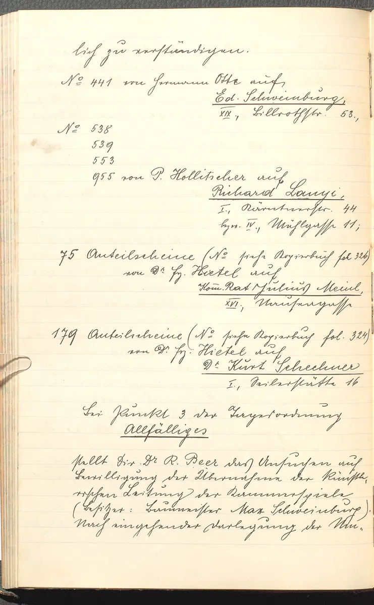 Protokolle der Ausschusssitzungen des Vereines des Deutschen Volkstheaters in Wien