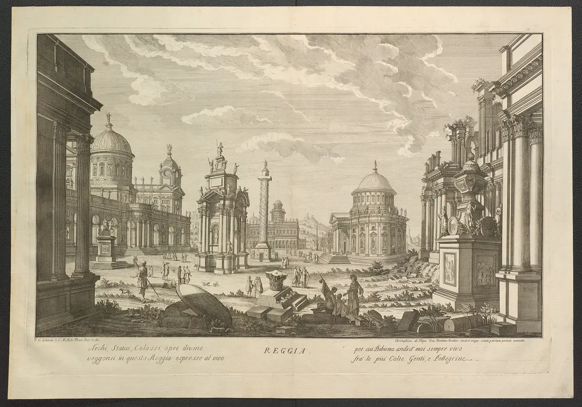 Sei disegni che rappresentano [...], Titel in Vorlageform: Reggia