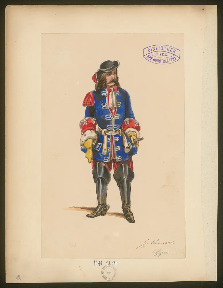 Das Urbild des Tartüffe, Titel der Serie: Figurinen des k.k. Hof-Burgtheaters