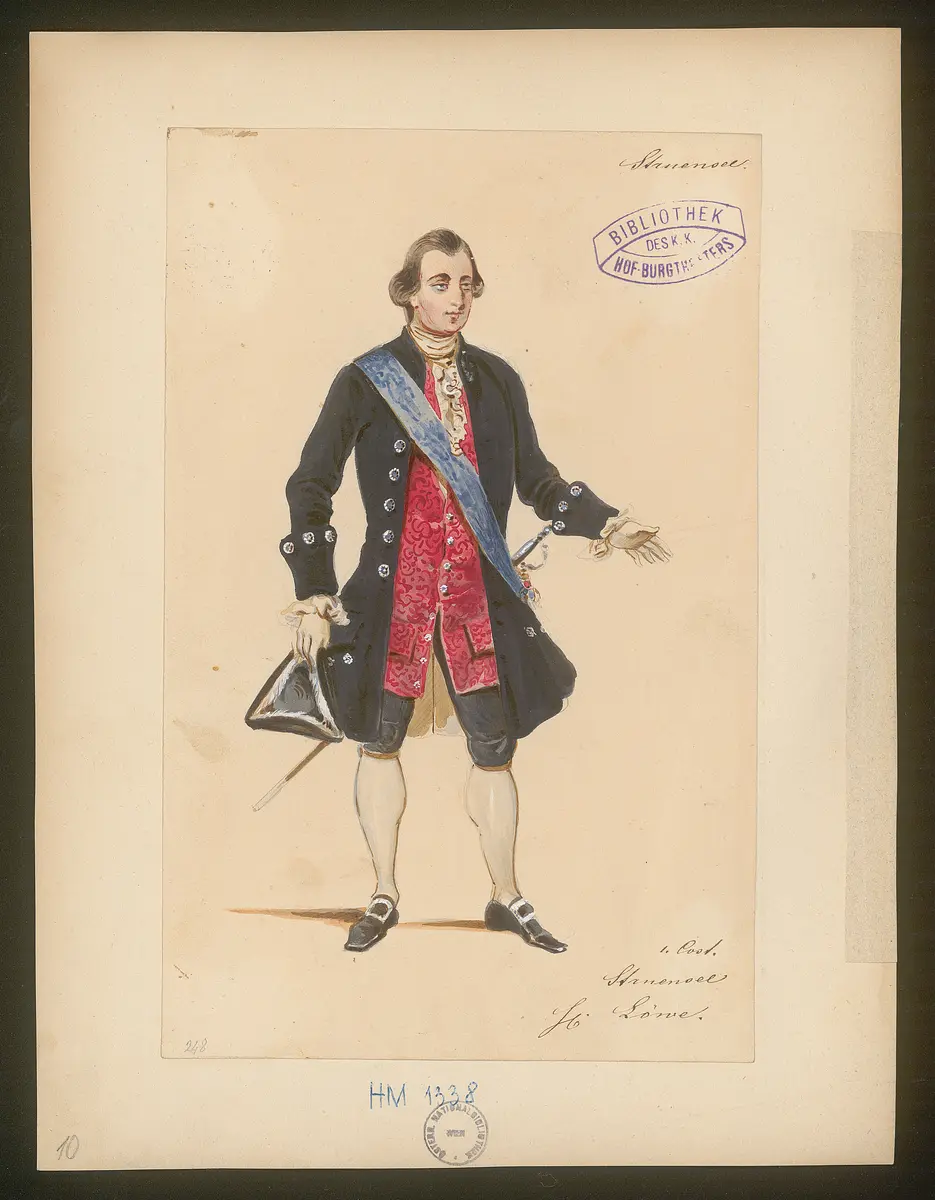 Struensee und die Deutschen in Dänemark, Titel der Serie: Figurinen des k.k. Hof-Burgtheaters