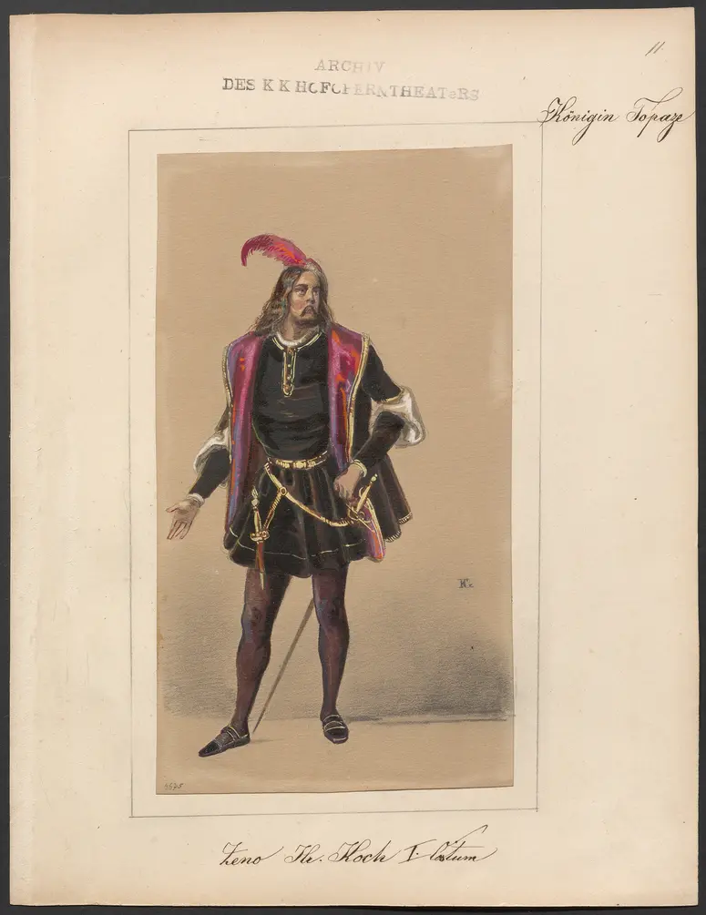 Königin Topas, Originaltitel: La reine Topaze, Titel der Serie: Figurinen des k.k. Hofoperntheaters
