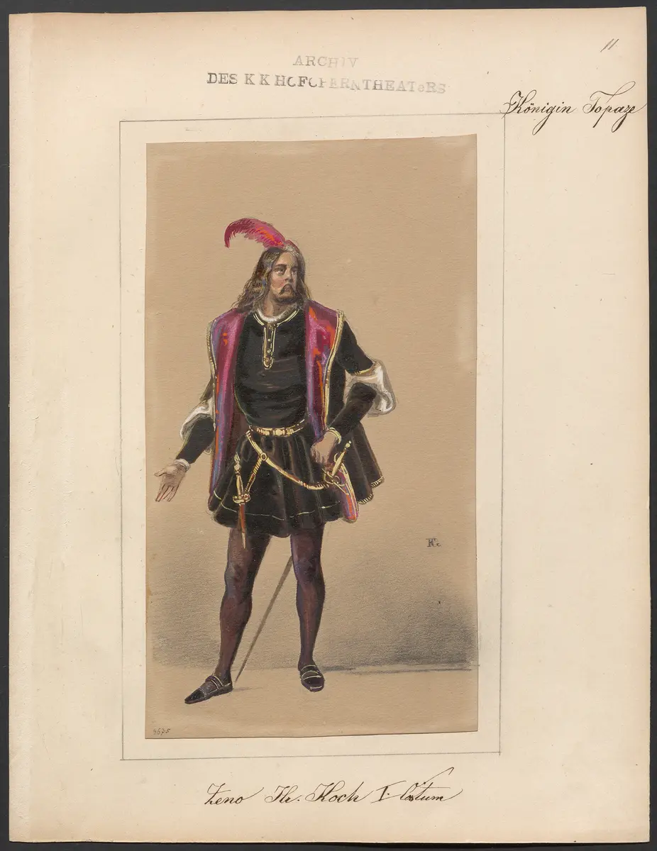 Königin Topas, Originaltitel: La reine Topaze, Titel der Serie: Figurinen des k.k. Hofoperntheaters