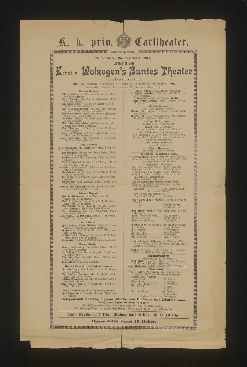 Ernst Wolzogen's Buntes Theater (Überbrettl)