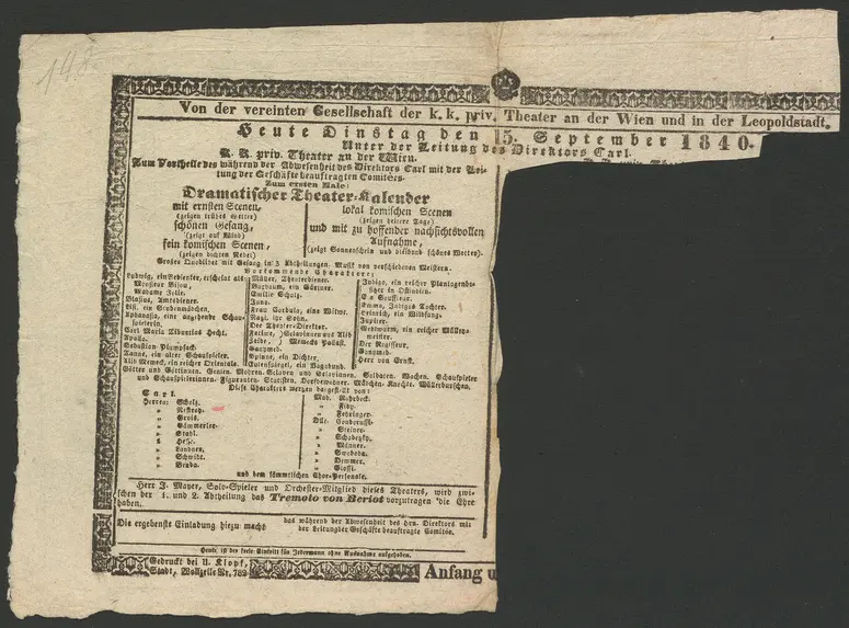 Dramatischer Theater-Kalender