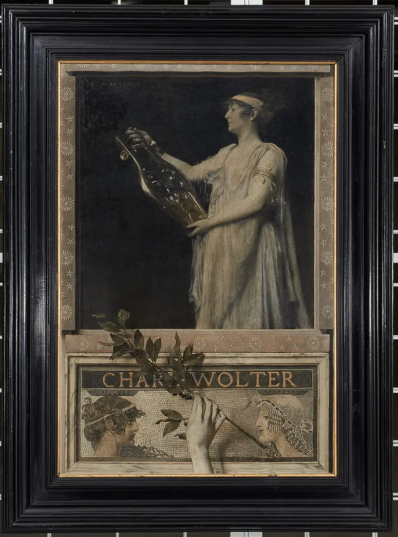 Charlotte Wolter als Sappho, Verweis auf Stücktitel: Sappho