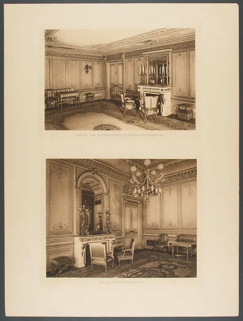 Wien, Burgtheater, Titel in Vorlageform: Salon zur kaiserlichen Incognito-Paterreloge, Titel in Vorlageform: Salon zur Kaiserloge