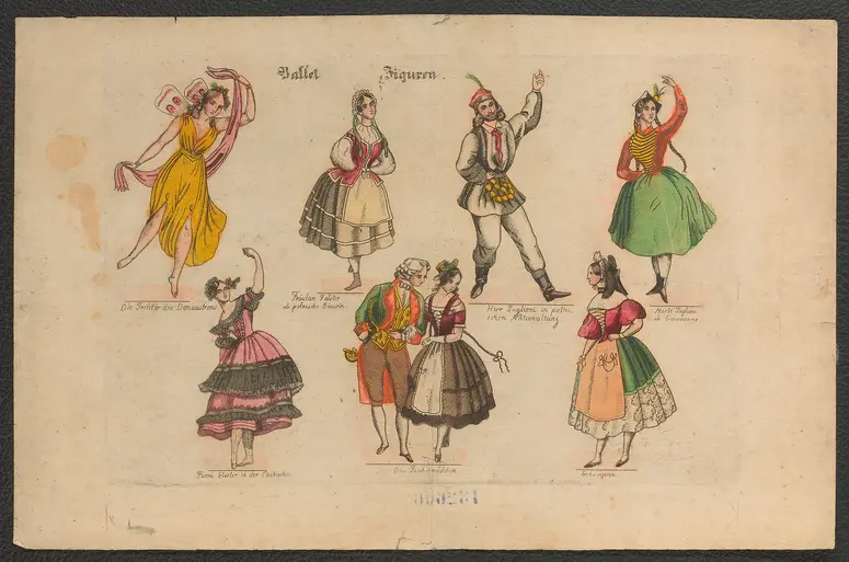 Tänzerinnen und Tänzer, Titel in Vorlageform: Ballet Figuren