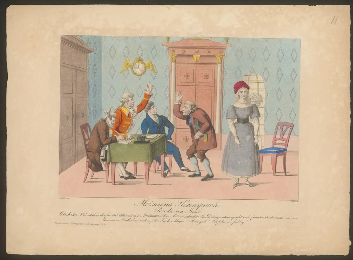 Moisasura's Hexenspruch, Alternativtitel: Moisasuras Hexenspruch, Titel der Serie: Theatralische Bilder-Gallerie, Name der Zeitschrift: Wiener Theaterzeitung