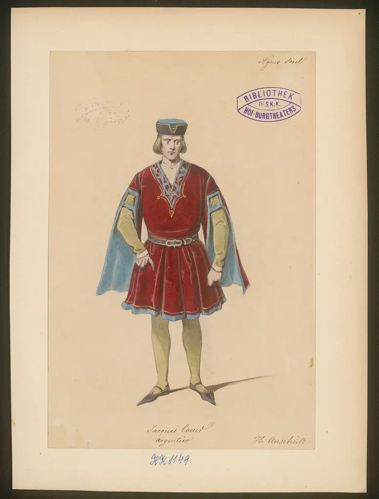 Agnes Sorel, Titel der Serie: Figurinen des k.k. Hof-Burgtheaters