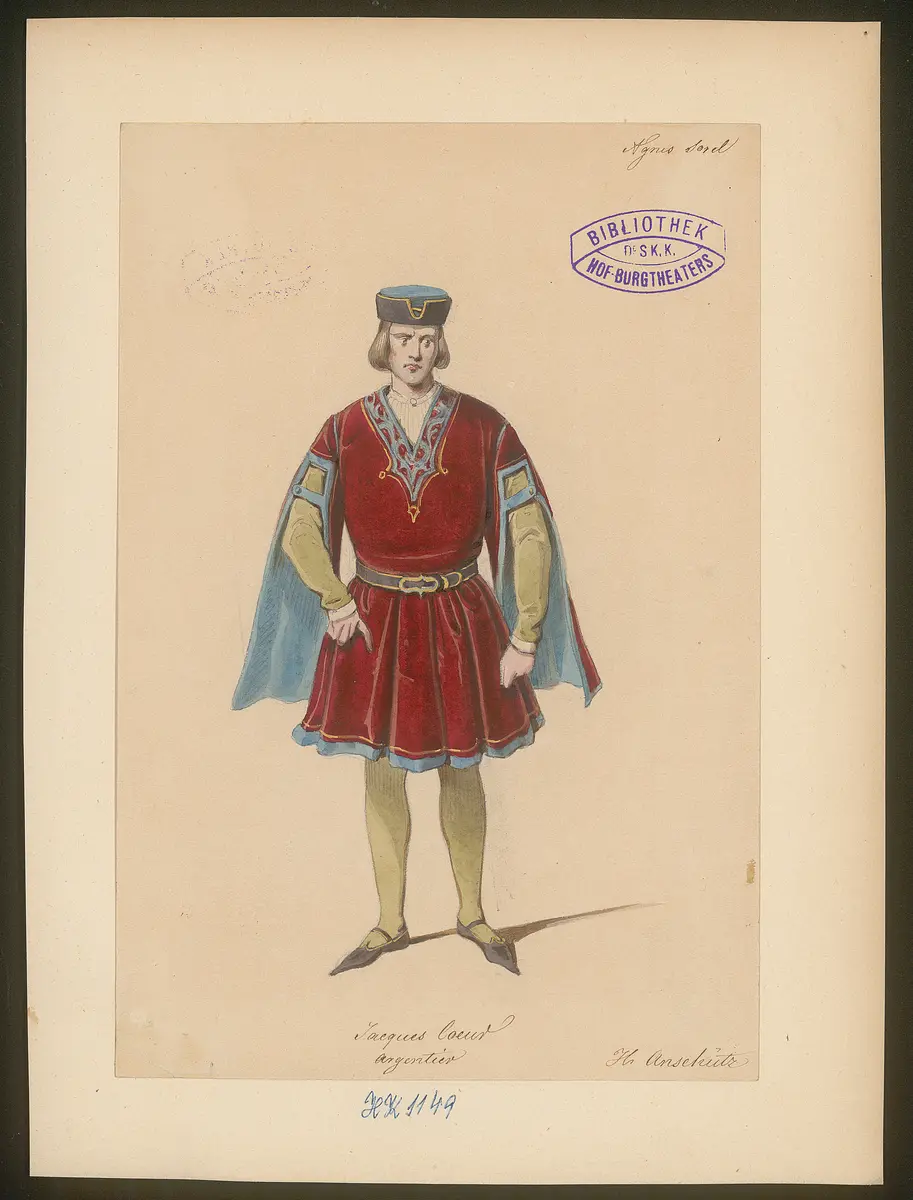 Agnes Sorel, Titel der Serie: Figurinen des k.k. Hof-Burgtheaters