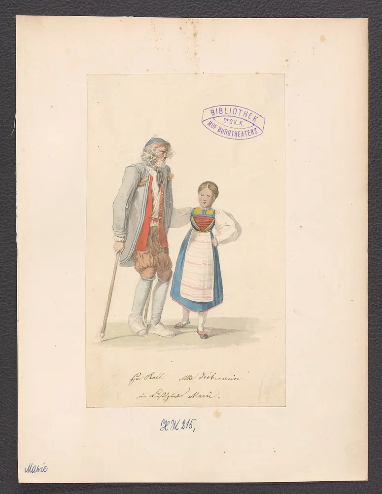Marie, Titel der Serie: Figurinen des k.k. Hof-Burgtheaters