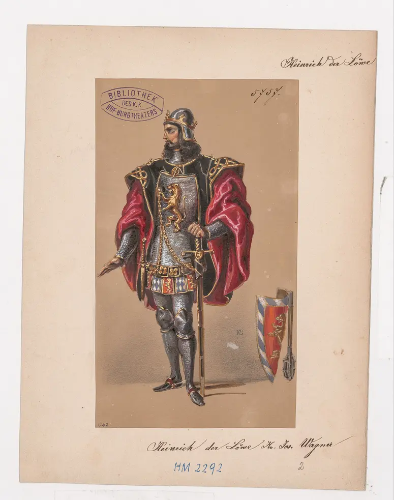 Heinrich der Löwe, Titel der Serie: Figurinen des k.k. Hof-Burgtheaters