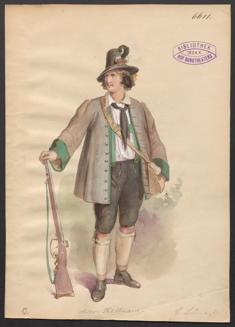 Der Goldbauer, Titel der Serie: Figurinen des k.k. Hof-Burgtheaters