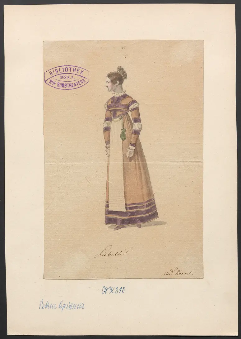 Petrus Apianus, oder Achtung der Wissenschaft, Titel der Serie: Figurinen des k.k. Hof-Burgtheaters