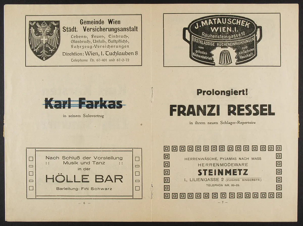 Theater und Kabarett Hölle, Der Mann im Regen
