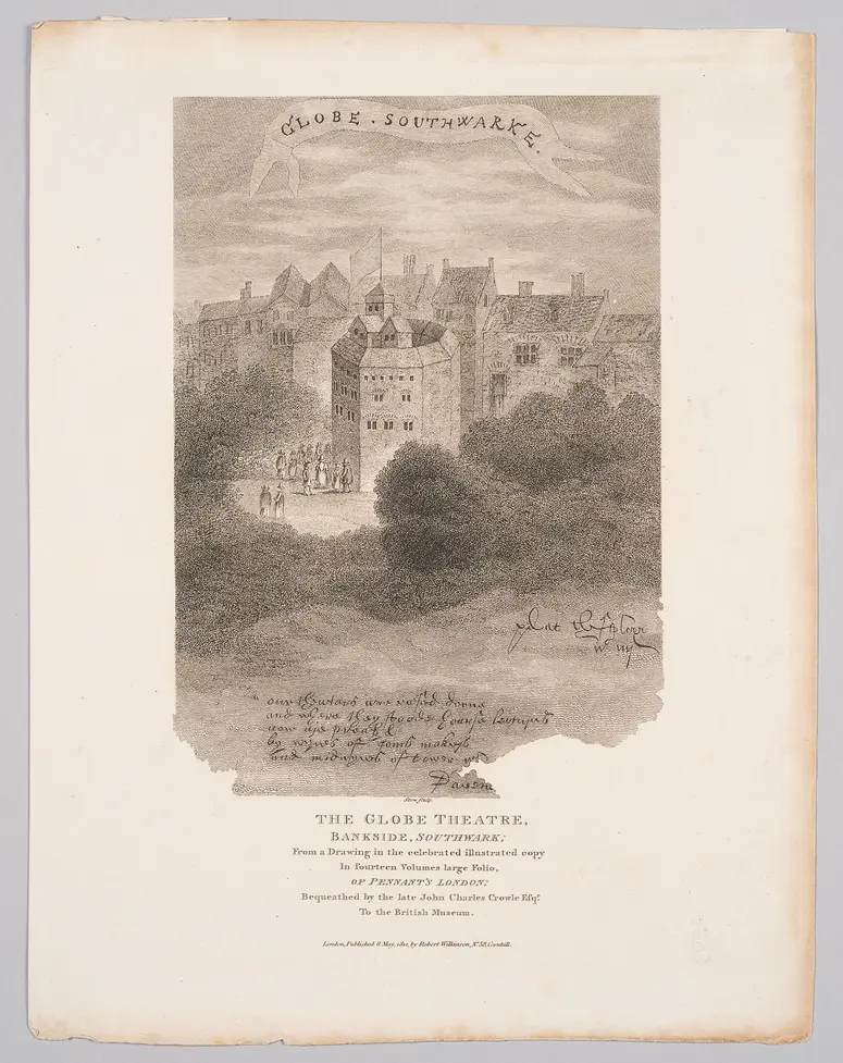London, Globe Theatre, Titel der Serie: Londina illustrata