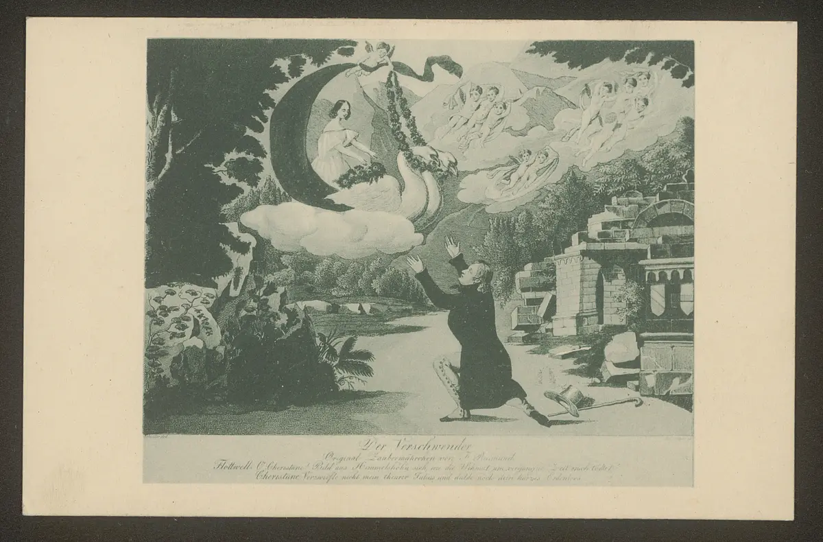 Der Verschwender, Titel der Serie: Theatralische Bilder-Gallerie, Name der Zeitschrift: Wiener Theaterzeitung