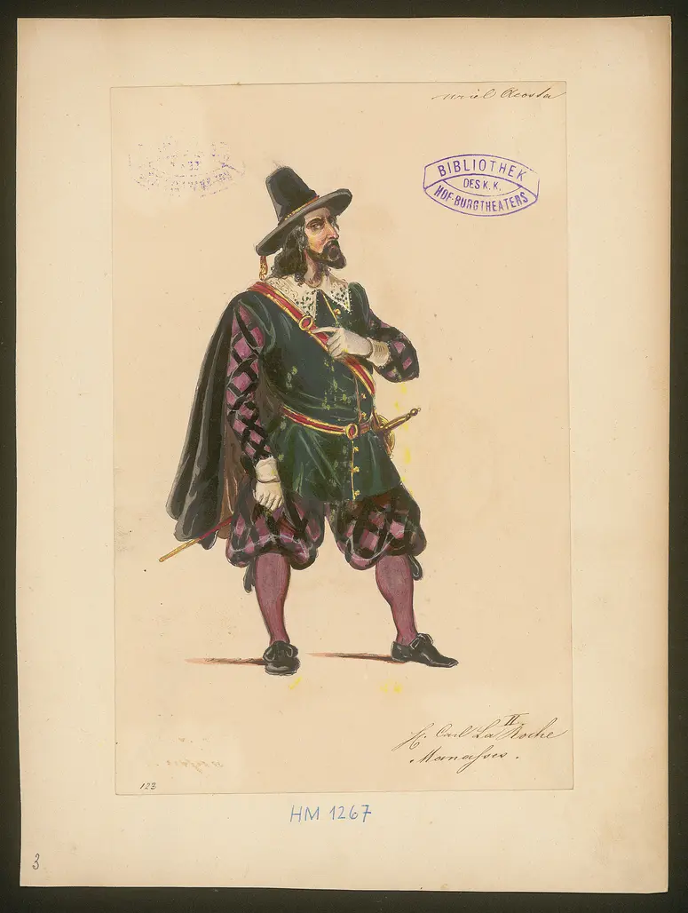 Uriel Acosta, Titel der Serie: Figurinen des k.k. Hof-Burgtheaters