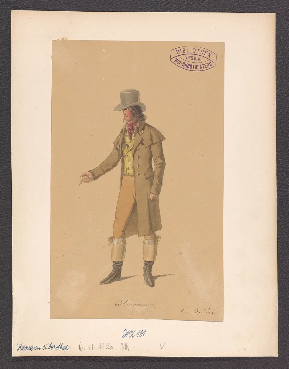 Hermann und Dorothea, Titel der Serie: Figurinen des k.k. Hof-Burgtheaters