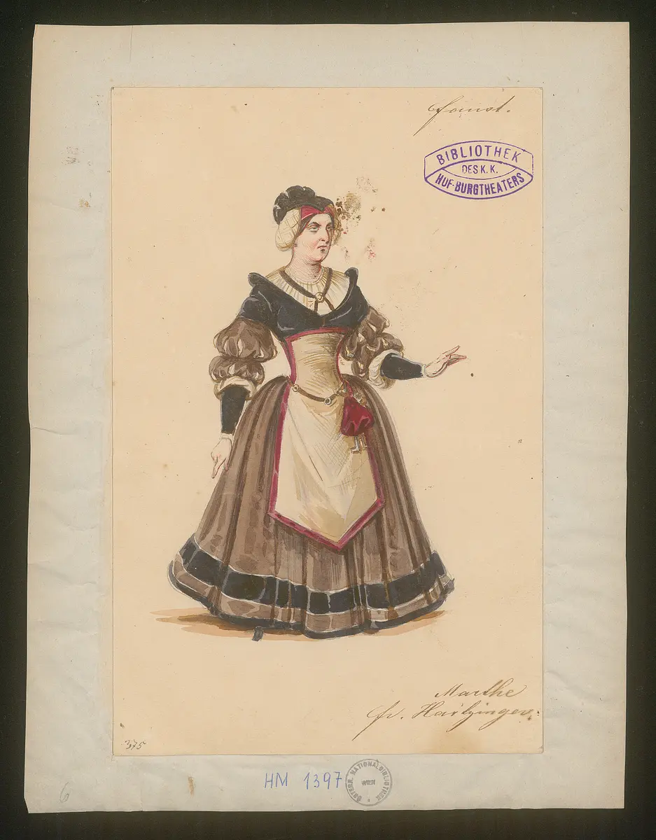 Faust 1. Teil, Suchtitel: Faust I, Titel der Serie: Figurinen des k.k. Hof-Burgtheaters