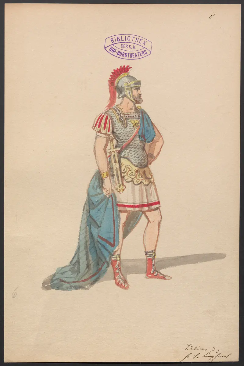 Sophonisbe, Titel der Serie: Figurinen des k.k. Hof-Burgtheaters