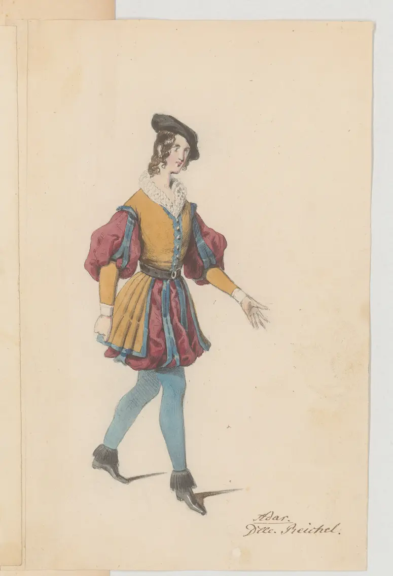 Ein weibliches Herz, Titel der Serie: Figurinen des k.k. Hof-Burgtheaters