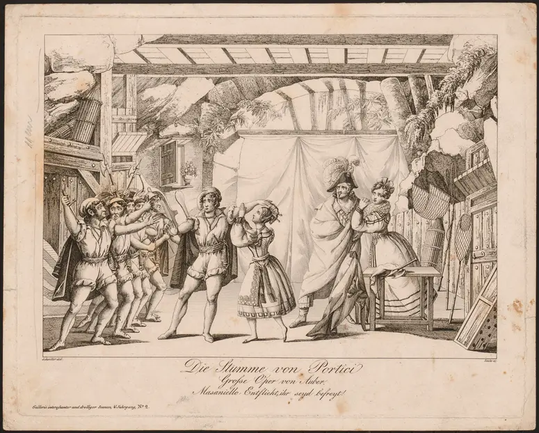 Die Stumme von Portici, Titel der Serie: Theatralische Bilder-Gallerie, Name der Zeitschrift: Wiener Theaterzeitung