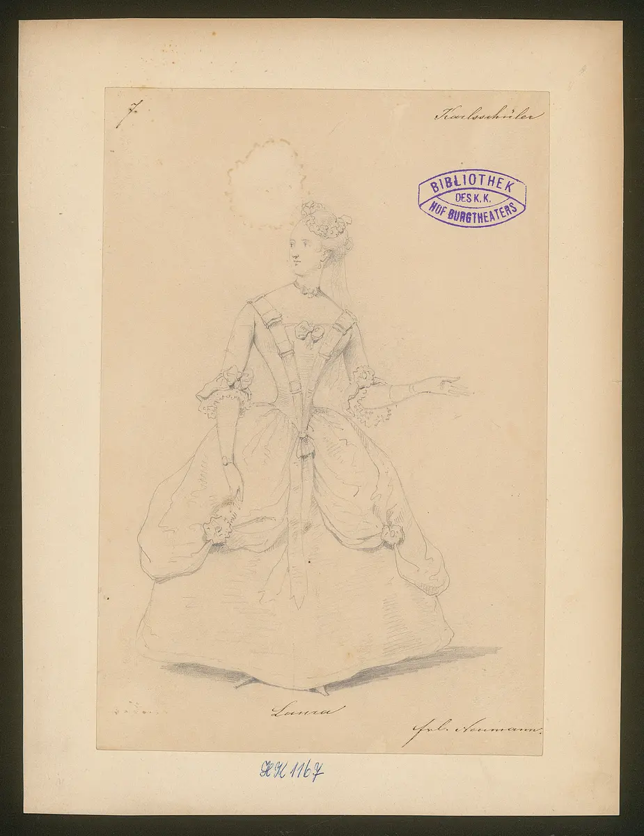 Die Karlsschüler, Titel der Serie: Figurinen des k.k. Hof-Burgtheaters