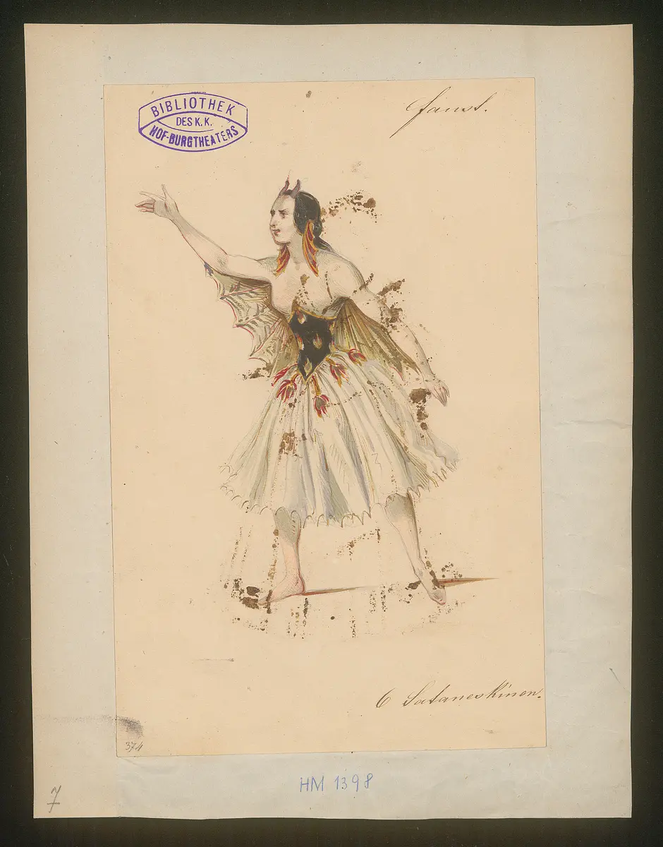 Faust 1. Teil, Suchtitel: Faust I, Titel der Serie: Figurinen des k.k. Hof-Burgtheaters