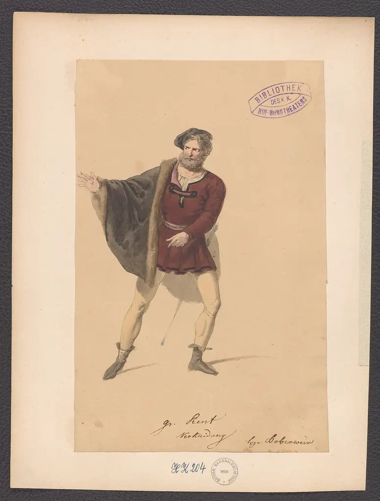 König Lear, Originaltitel: King Lear, Titel der Serie: Figurinen des k.k. Hof-Burgtheaters