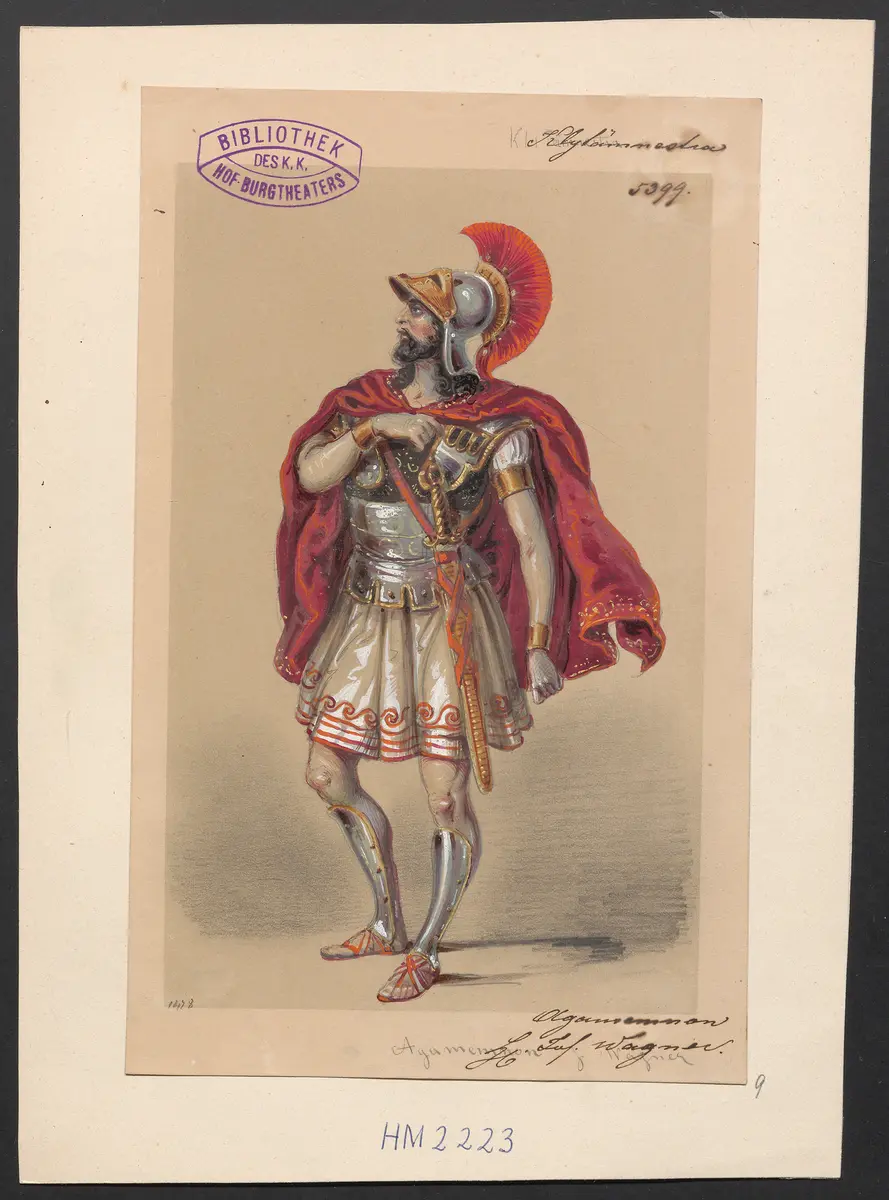 Klytämnestra, Titel der Serie: Figurinen des k.k. Hof-Burgtheaters