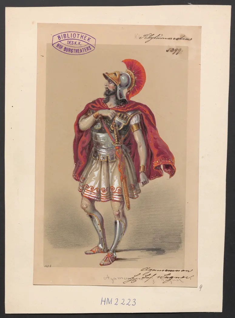 Klytämnestra, Titel der Serie: Figurinen des k.k. Hof-Burgtheaters