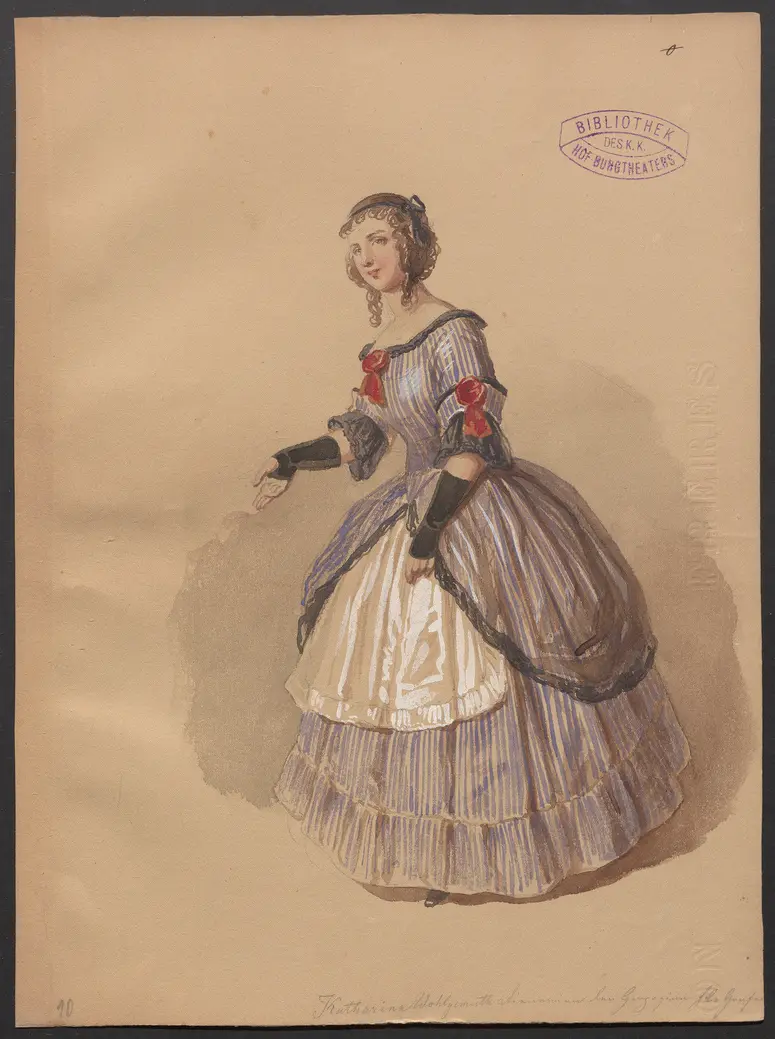 Crescentia, Titel der Serie: Figurinen des k.k. Hof-Burgtheaters
